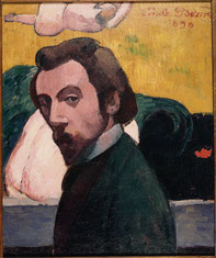 Émile Bernard, Autoportrait, 1890, huile sur toile, collection musée des beaux-arts de Brest.