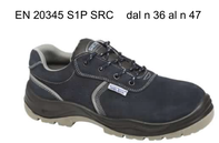 Ariell divise da lavoro Scarpa antinfortunistica in pelle scamosciata blu con inserti rifrangenti Petra protezione S1P antistatica