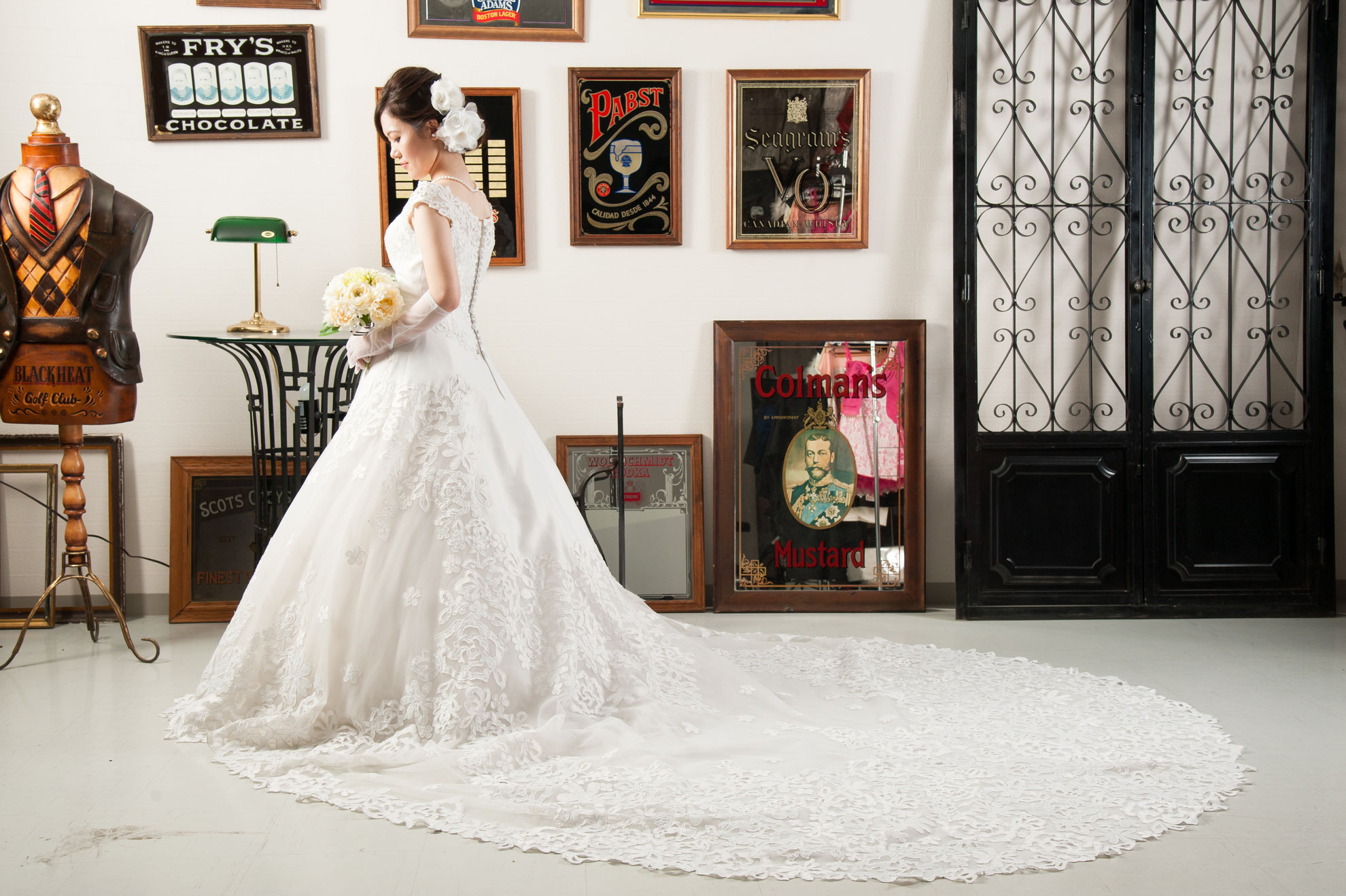 ウェディングドレス＋ヴェール＋グローブ　セット ウェディングドレス＋ヴェール＋グローブ セット ウエディングドレス