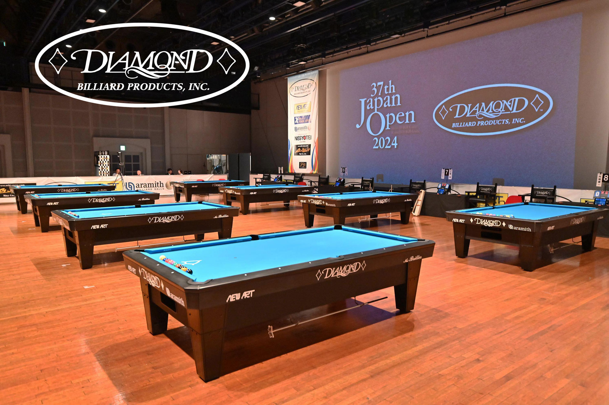 BD〉ダイヤモンドテーブル in ジャパンオープン。特設会場搬入～設置