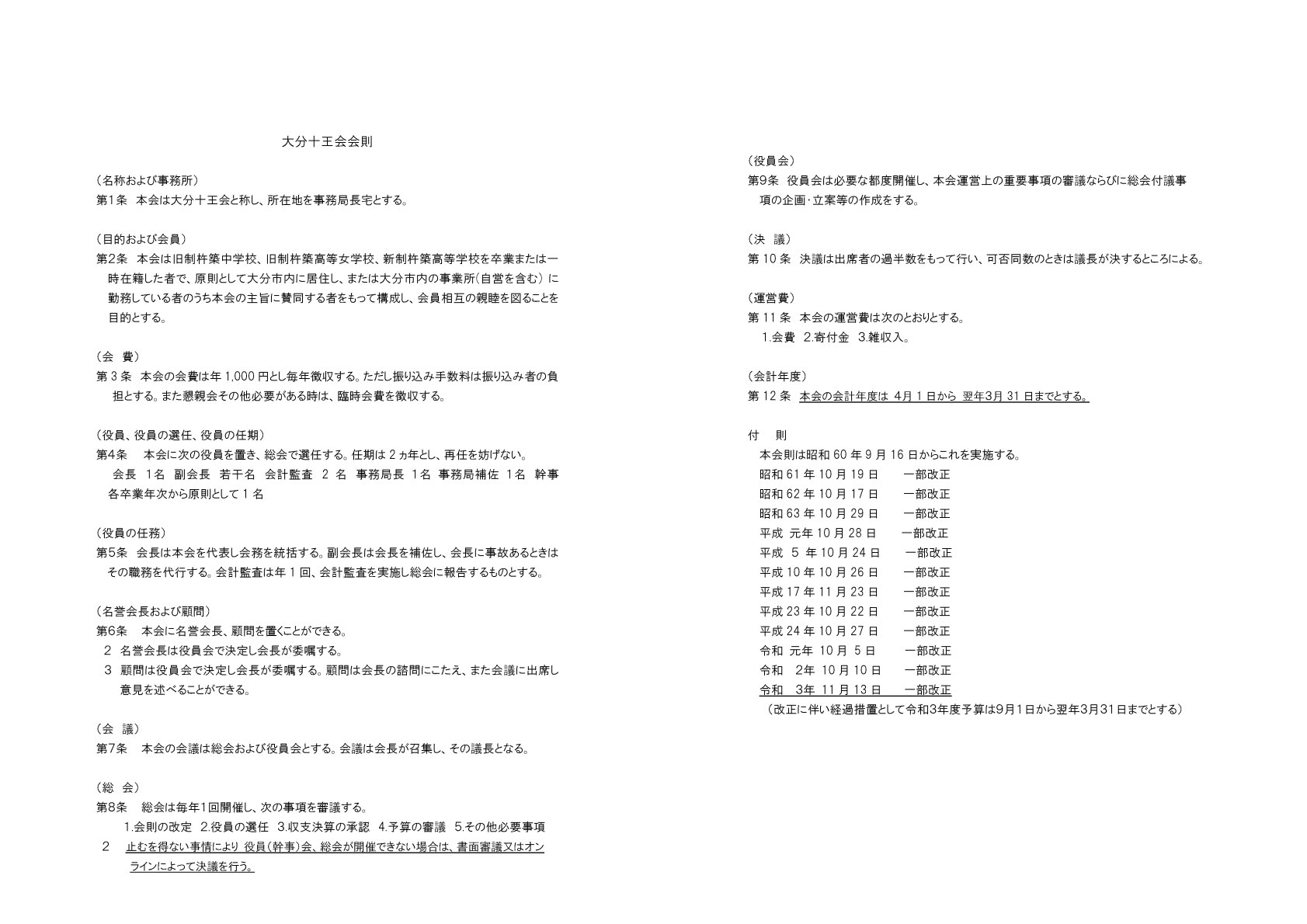大分十王会について 杵築高校同窓会 大分十王会