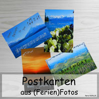 Postkarten aus Fotos gestalten und mit Handlettering verzieren