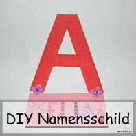DIY Namensschild aus Garn für die Zimmertüre