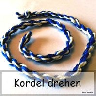 Kordel drehen für Papiertüte aus Kalenderblatt