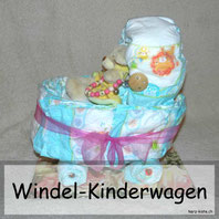 Kinderwagen aus Windeln Windelkinderwagen Geschenk für ein neugeborenes Baby