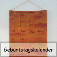 Geburtstagskalender selber machen aus Karton