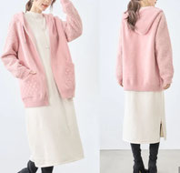 ［感謝プライス］  シャギーのニットハーフコート  7,590円→2,980円(税込)