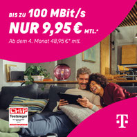 Telekom MagentaZuhause L 100 Mbit/s 9,95€