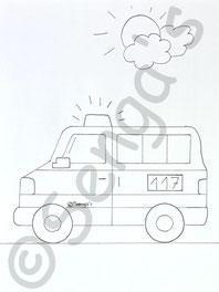 Polizeiauto Kindergartentasche
