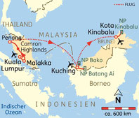 Rundreise Borneo beim Malaysiakenner Olaf Diroll by Reisebüro Reiselotsen günstige Kombiknüller mit Flug buchen