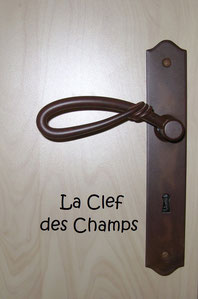 Poignée de porte fer rouillé chambre la Clef des Champs chambres d'hôtes de Ker Holen à St-Lyphard