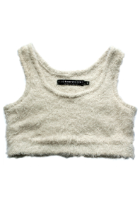 fluffy cream top