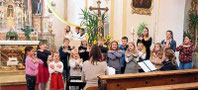 Der Aster Kinderchor gestaltete den Erntedankgottesdienst musikalisch. 
