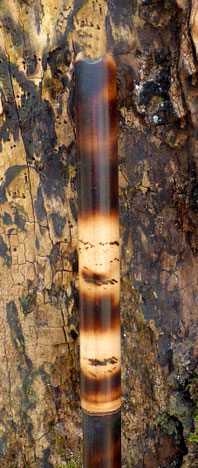 Asian Meditation Flute endblown in A - Asiatische Meditations Flöte mit Quena Mundstück - Bassflöte - Northern Lights Flutes Bambusflöten