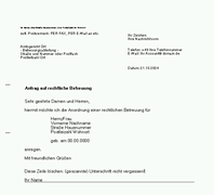 Anregung einer rechtlichen Betreuung