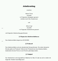 Arbeitsvertrag