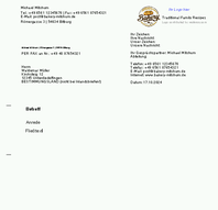 Geschäftsbrief 1 DIN A4 Typ A