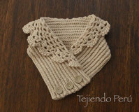 Cuello con doblez tejido a crochet / Crochet folded neck warmer