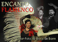 Bailaora/es Rosa Martinez, Francisco & José Aguilera; Ankündigung Live-Konzert "ENCANTO FLAMENCO", 07.06.2026 im Tanzstudio La Fragua / Color-Foto by Boris de Bonn