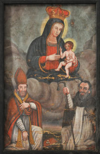 Olmi-Cappella St Nicolas et St Antoine abbé aux pieds de la Vierge et l'Enfant
