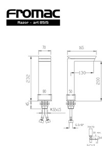 Waschtischarmatur RAZOR 8515