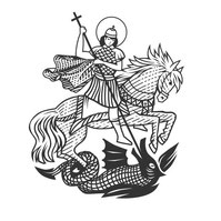 Darstellung des Heiligen Georgs, der den Drachen besiegt