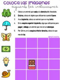 COLOCA LAS IMÁGENES: (Seguir instrucciones)