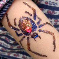 Glitzer Tattoo Spinne Penzberg Geburtstagsparty Kindergeburtstag