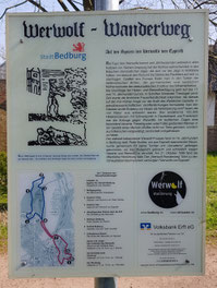 Werwolf Wanderweg, Bedburg, Infotafel