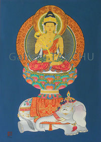 "Samantabhadra" painted by Phuntsho Wangdi