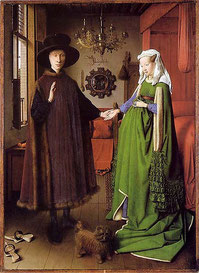 The Arnolfini Marriage by Jan van Eyck, 1434 (flickr, picture by Benedikte Vanderweeen) 