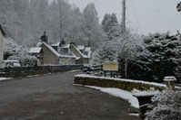 Schnee am Morgen in Tomich
