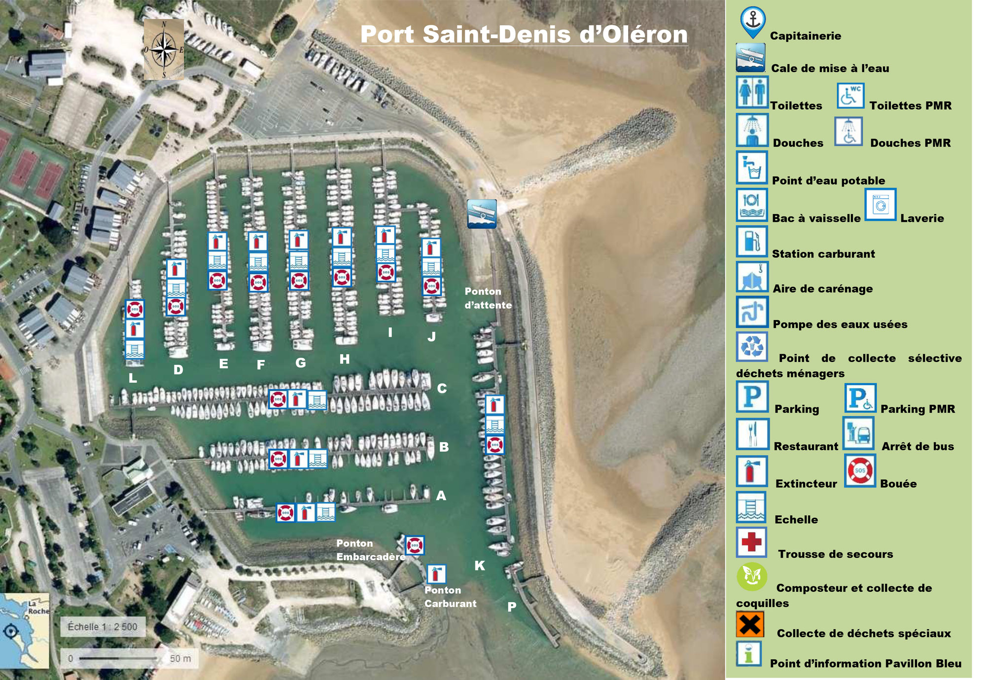le plan du port Port de plaisance de SaintDenis d'Oléron