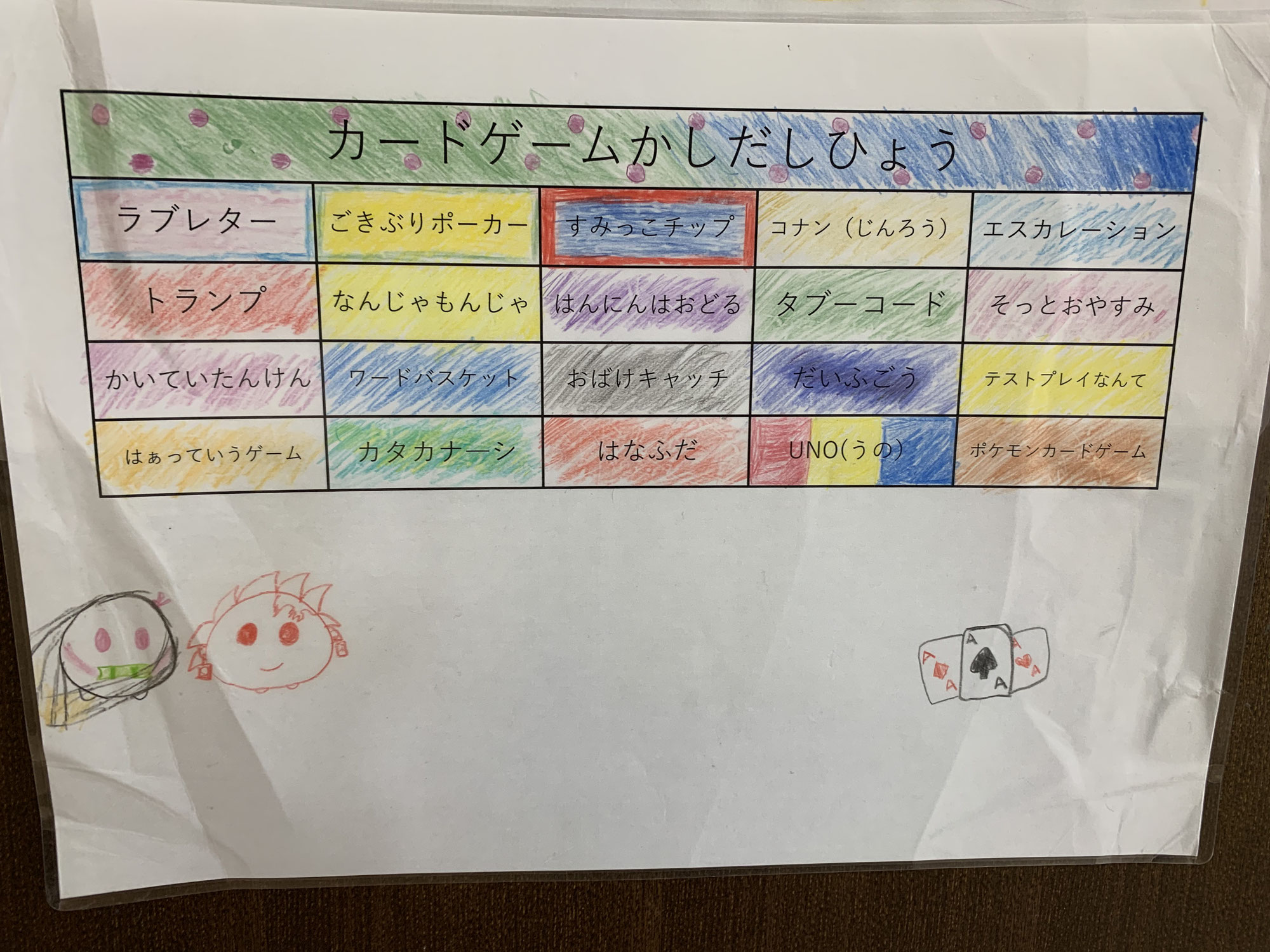 学童紹介 カードゲーム編 緑 鴨居学童クラブ