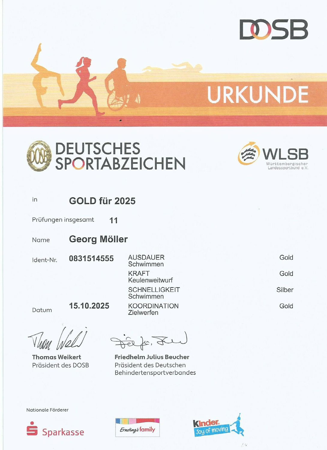 Sportabzeichen 2025