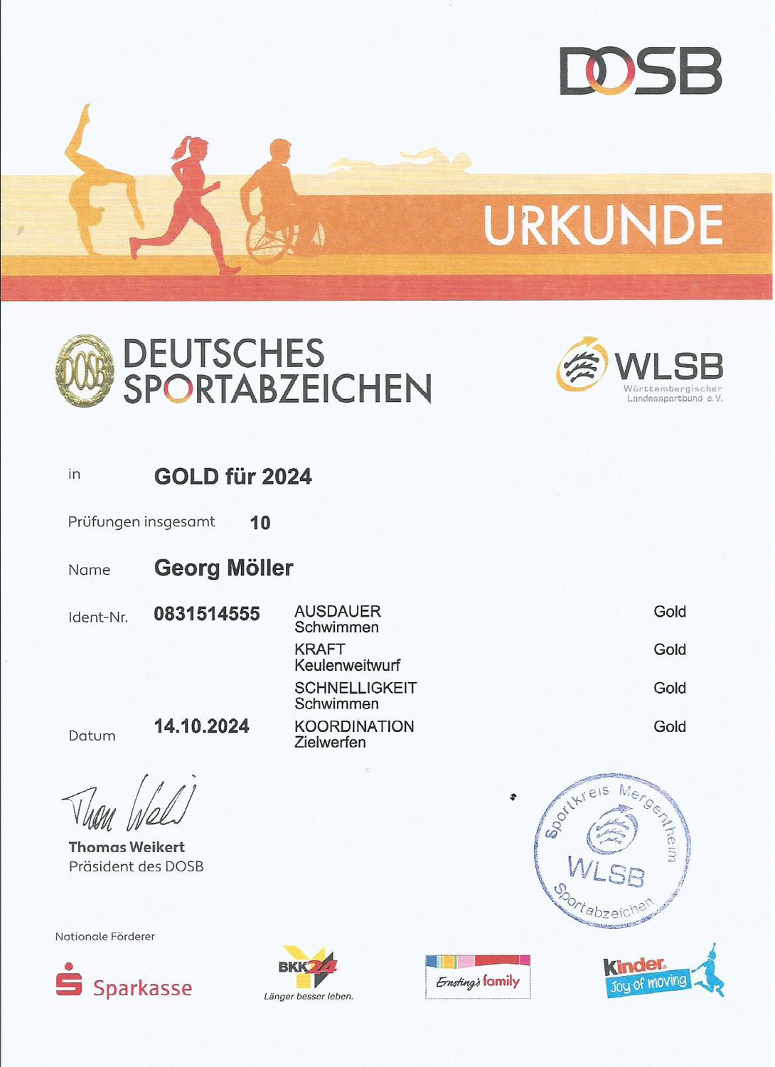 Sportabzeichen 2024