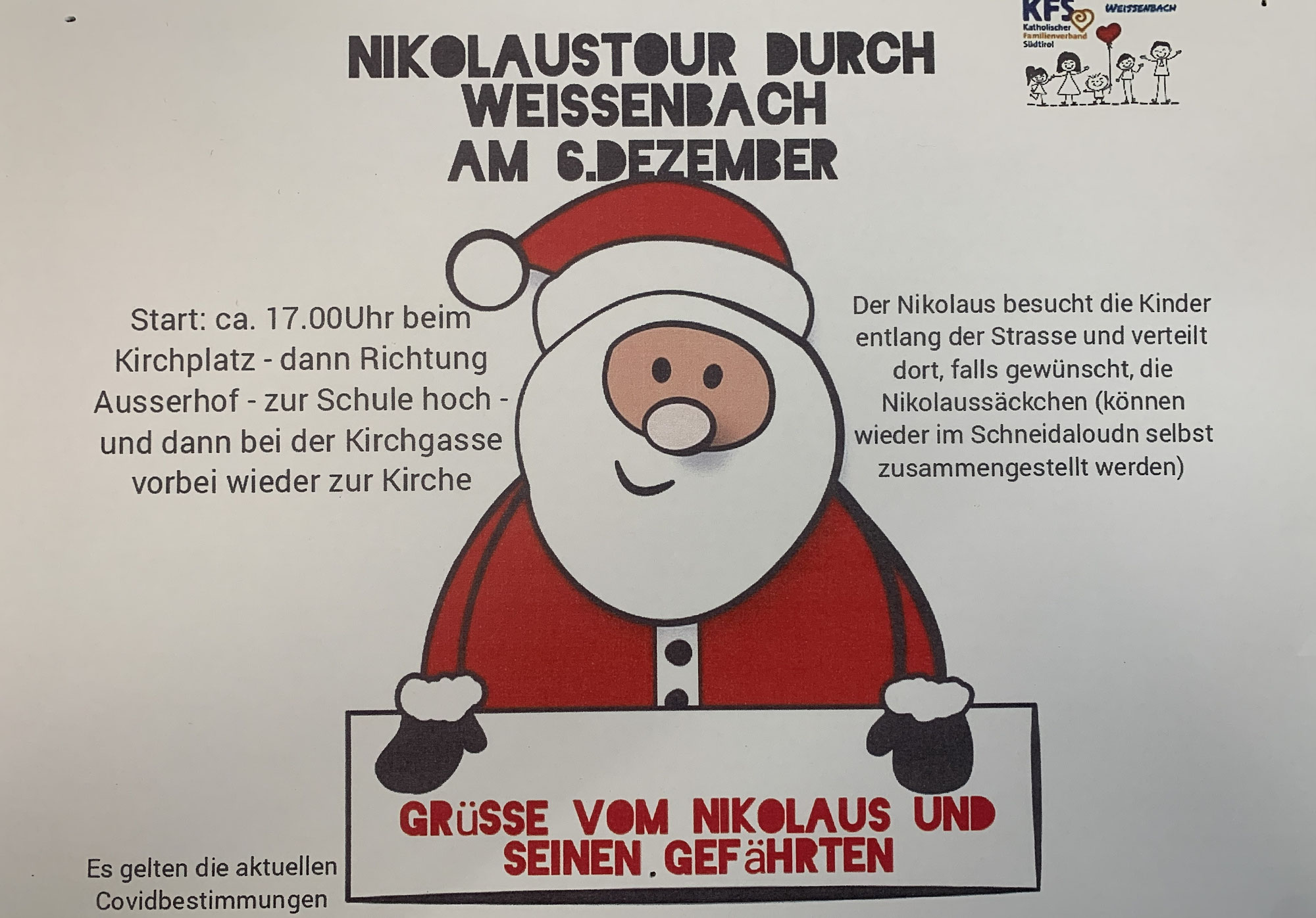 Nikolaustour durch Weißenbach