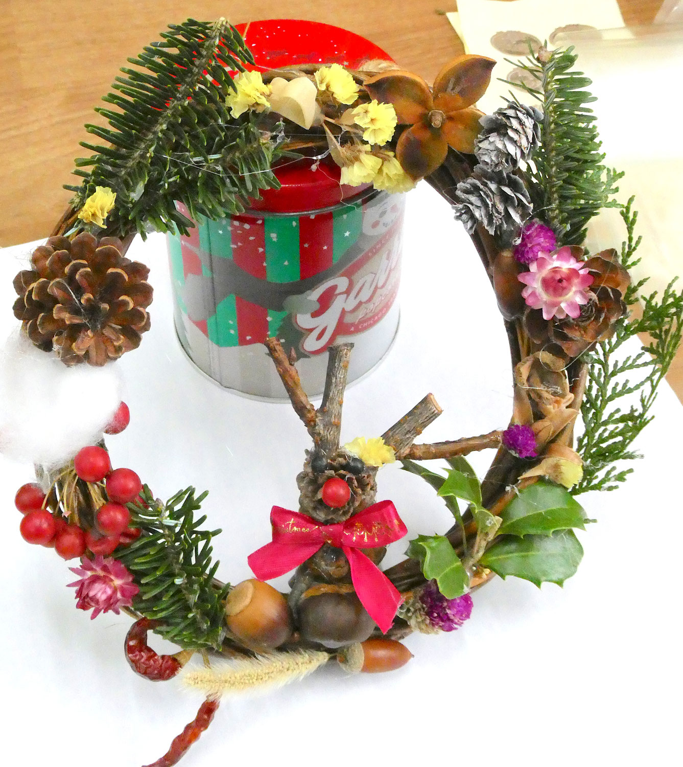 こどもLabちあーず「森のめぐみのクリスマスリース」