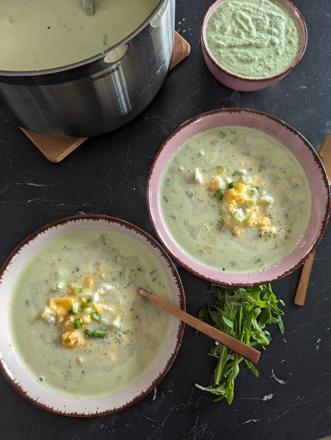 Blumenkohl-Ruccola Suppe