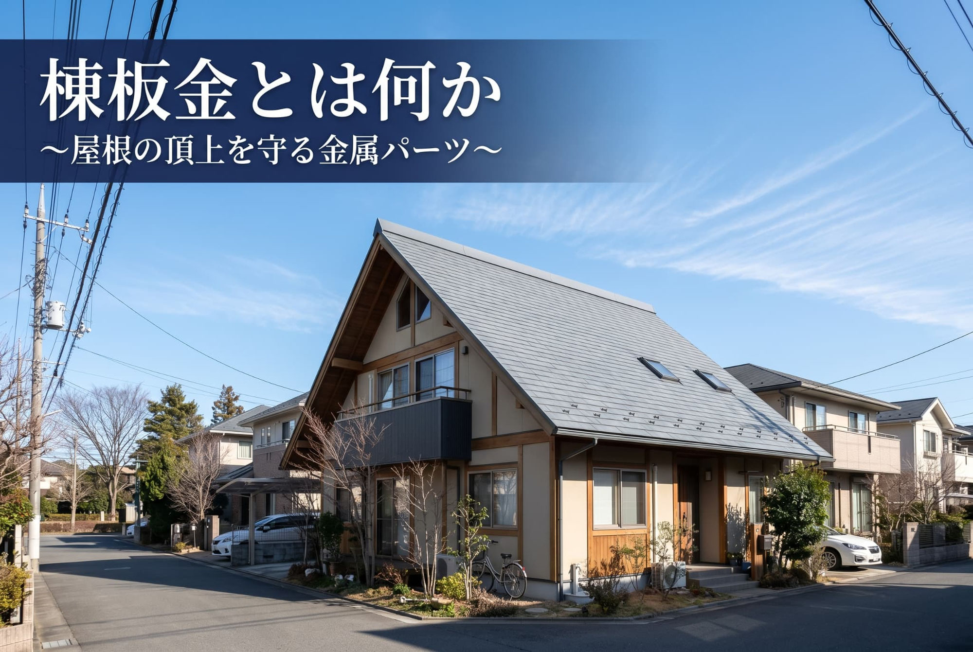 棟板金(むねばんきん)とは何か｜屋根の頂上を守る金属パーツの役割と劣化サイン