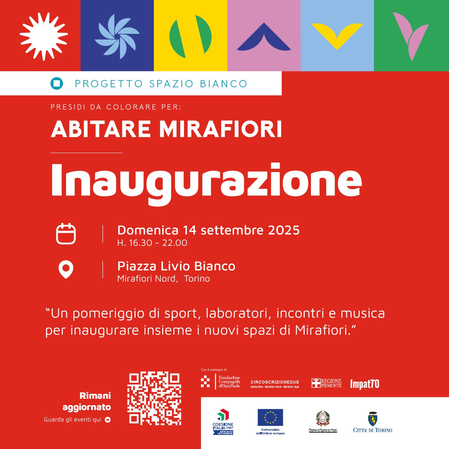 Inaugurazione Spazio Bianco: Presìdi da colorare per Abitare Mirafiori