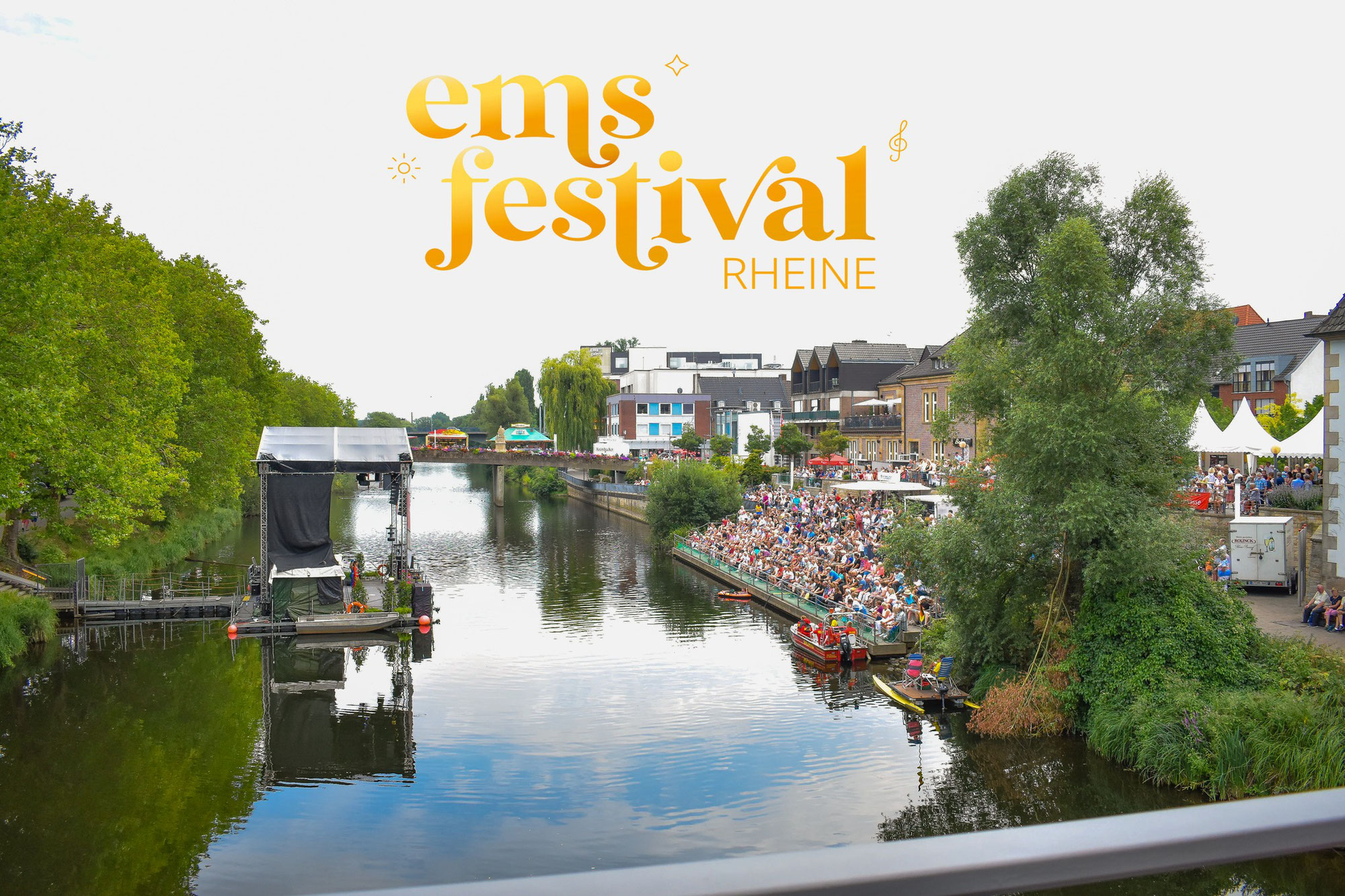 EmsFestival Rheine (24. - 27.07.2025)  Vier Tage Musik und Entertainment auf der schwimmenden Bühne