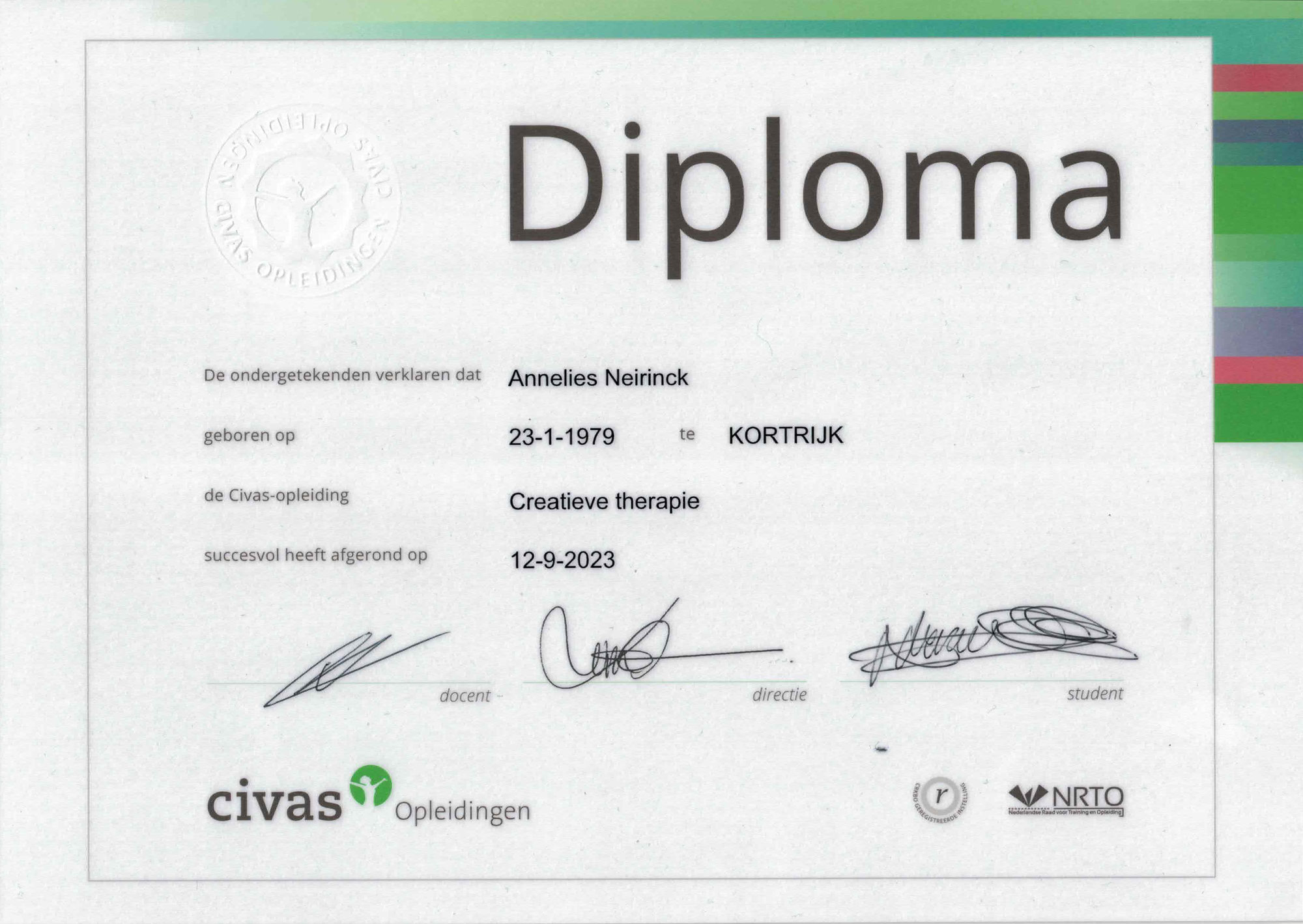 Trots op mijn diploma!