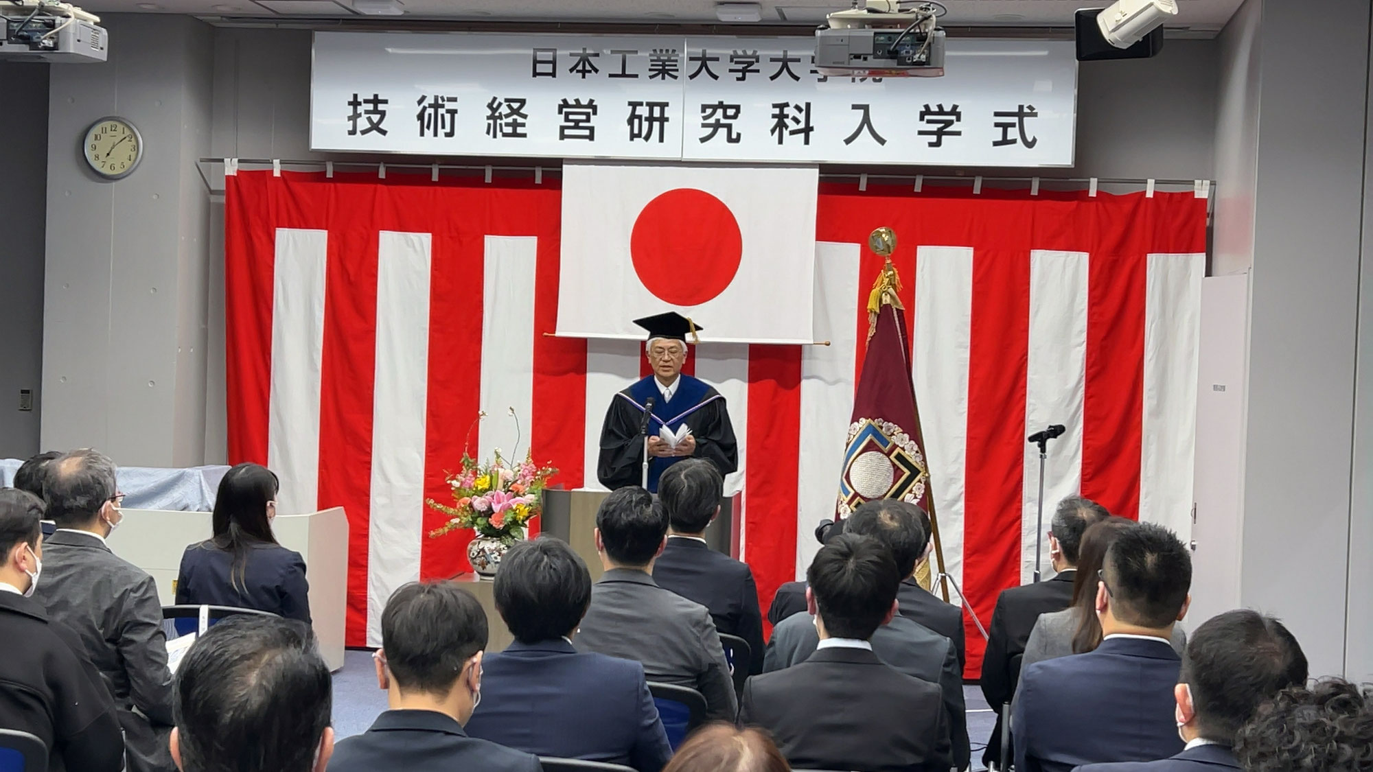 久しぶりに学内での入学式です