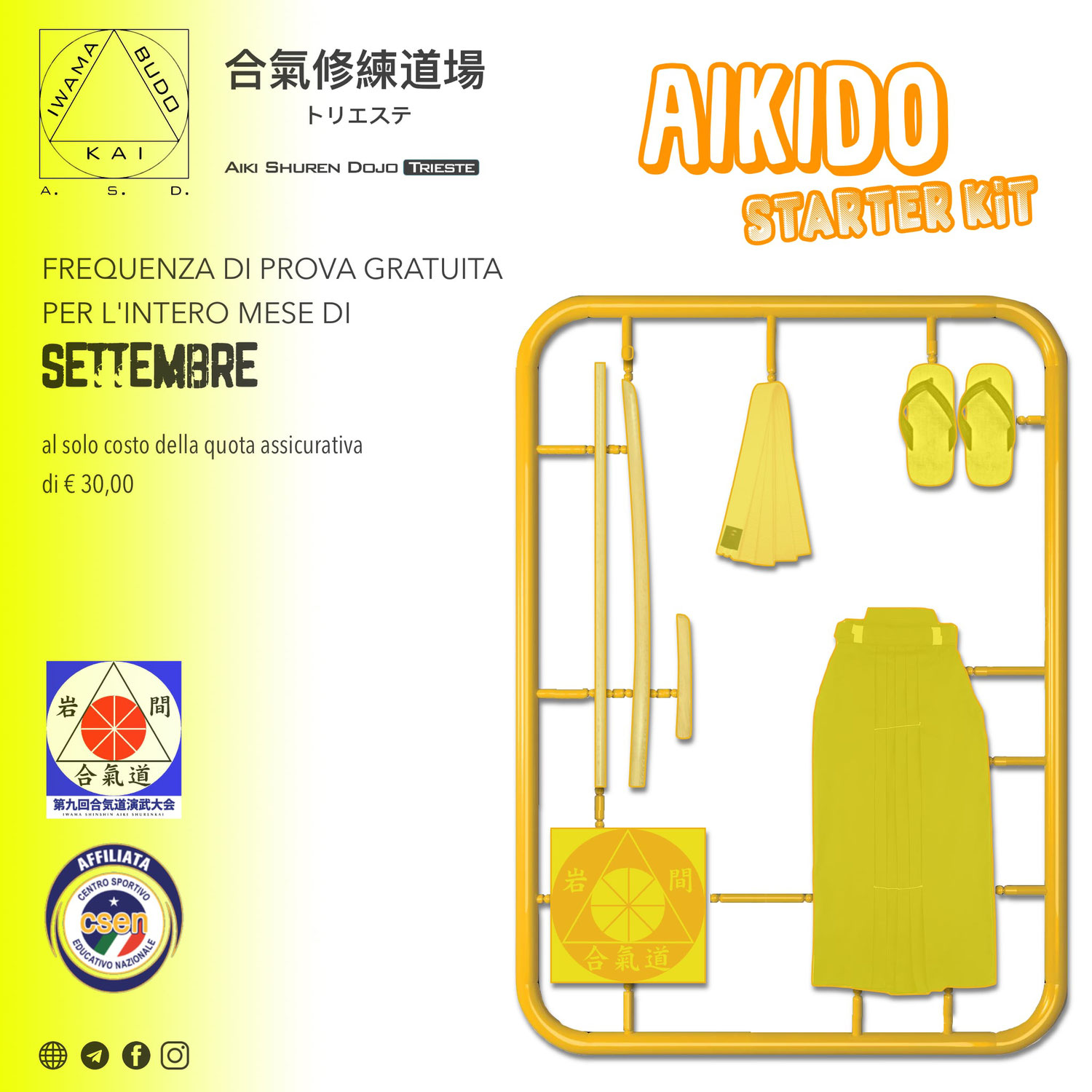 Aikido Starter Kit 2023 - settembre di prova gratuita