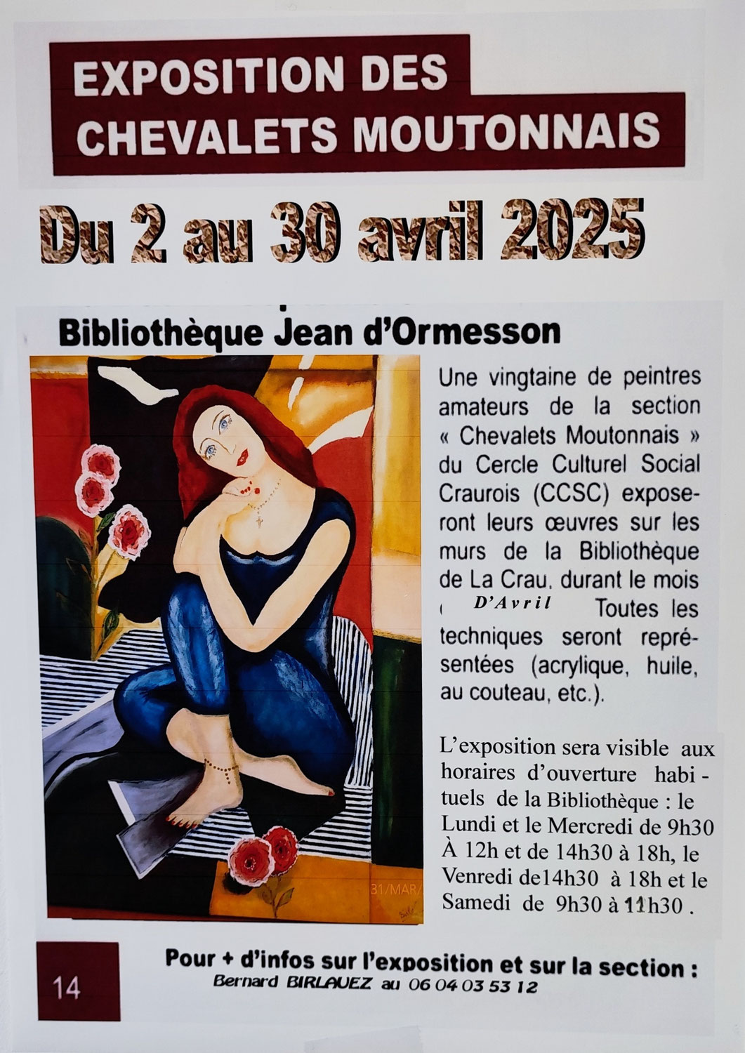 EXPOSITION DES CHEVALETS MOUTONNAIS