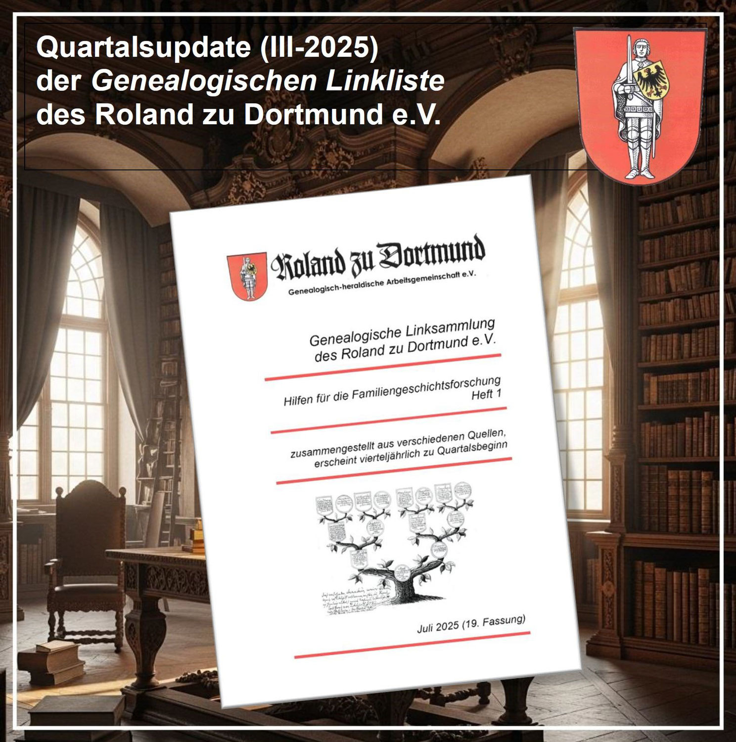 Quartalsupdate der Genealogischen Linkliste des Roland (III-2025)