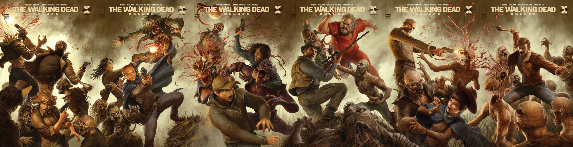 Reveladas portadas que conectarán The Walking Dead Deluxe #13-18
