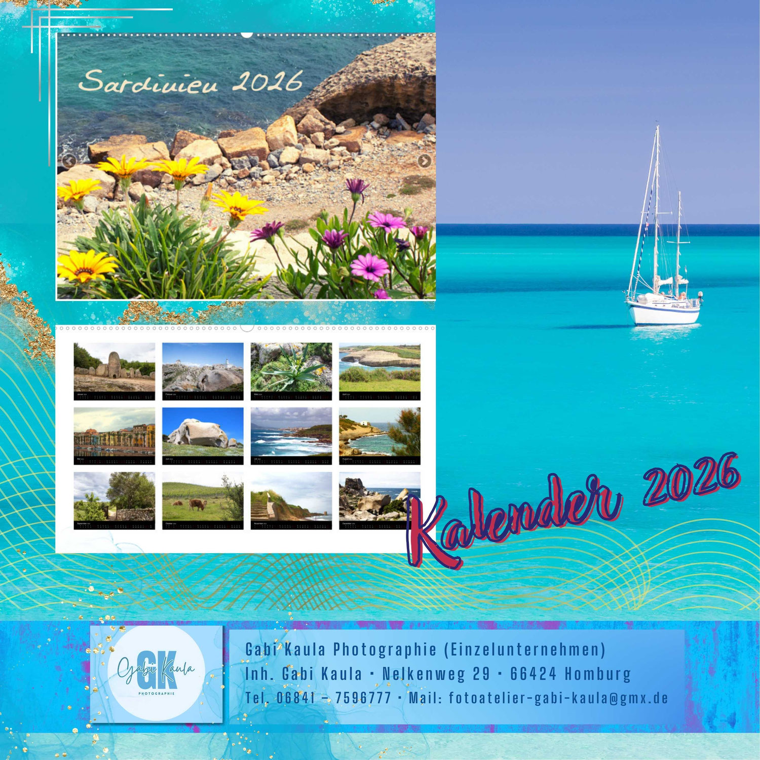 Kalender 2026 - Sardinien
