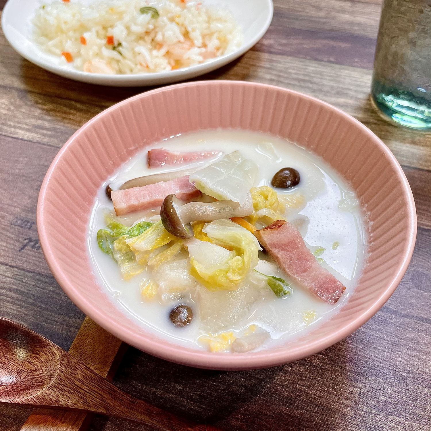 はくさい漬deきのこクリームスープ
